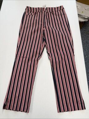 Tribal Red, White & Navy Vertical Stripe Pants